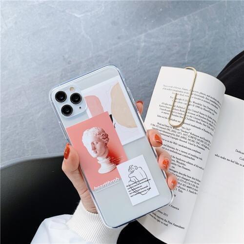 Art Letters Illustration Phone Cases For Samsung S20 S10 S8 S9 plus S10e A51 A71 a30 a80 a50 a70 a90 Note 8 9 10 Soft Back Cover