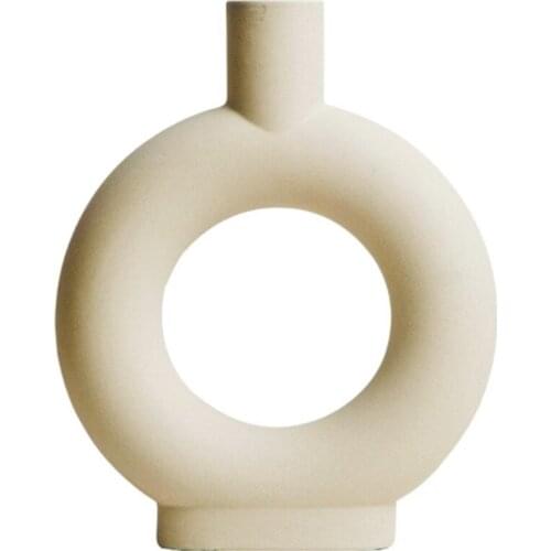 Nordic Ceramic Vase Home Decoration Decoration White Vegetarian Ceramic Flower Pot Art Vase Home Decoration Craft Gift