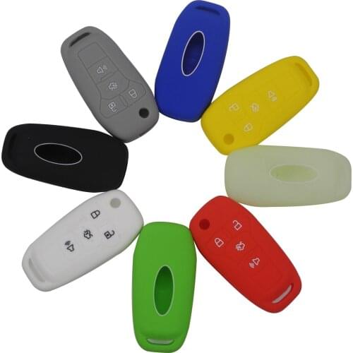 Kutery 4BTN Silicone Colorful Remote Key Cover Case For Ford ka 2017 Focus Fiesta fusion F150 F-150 Mustang Explorer Protection