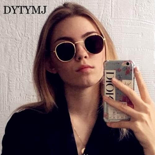 DYTMYJ 2021 Metal Round Luxury Sunglasses Women Vintage Eyewear Classic Brand Designer Sun Glasses Driving Oculos De Sol Gafas