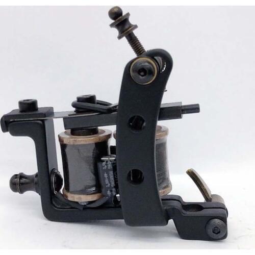 New Precise Cast-iron Tattoo Machine 10 Warp Coils Tattoo Guns Machine For Liner Shader Handmade Tattoo Machine YM-1249