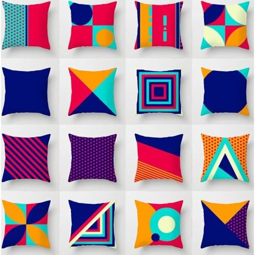 New Home Pillowcase Geometric Hug Pillowcase Living Room Sofa Home Decoration Pillowcase Cushion Cute Pillow Throw Pillow