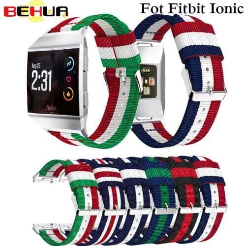 New Nylon Strap for Fitbit Ionic Smartwatch Band Replacement Watch Accessories wristband with buckle Sport Bracelet correa reloj