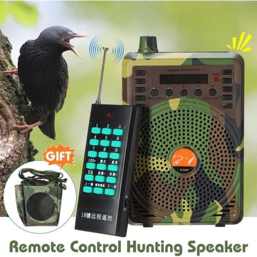 48W Hunting Speaker Remote Control Bird Caller Predator Sound FM Radio MP3 Player Lanyard Kit Camouflage Hunting Decoy Speaker