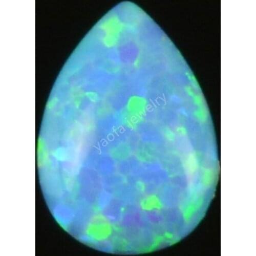 Opal supplier wholesale opal 2*3mm-8*10mm tear drop shape OP06 light blue fire cabochon cut opal stone