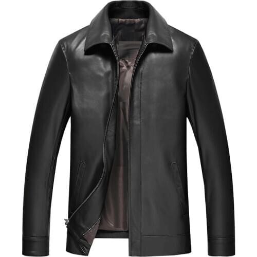 Genuine spring-autumn, mens jacket, plus size, sheepskin, leather jackets, jaqueta de couro