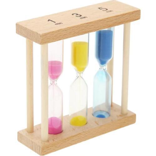 1/3/5 3/4/5 Minute Wood Hourglass Sandglass Sand Clock Timers Kids Gifts Home Decoration Ornament Colorful Hourglass