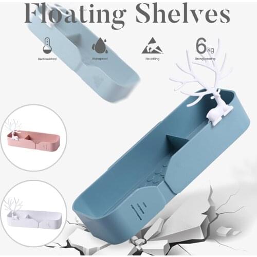 Bathroom Shelf with Jewelry Holder Shower Caddy Organizer Wall Mount Shampoo Rack Floating Shelves Storage Bathroom Accessories