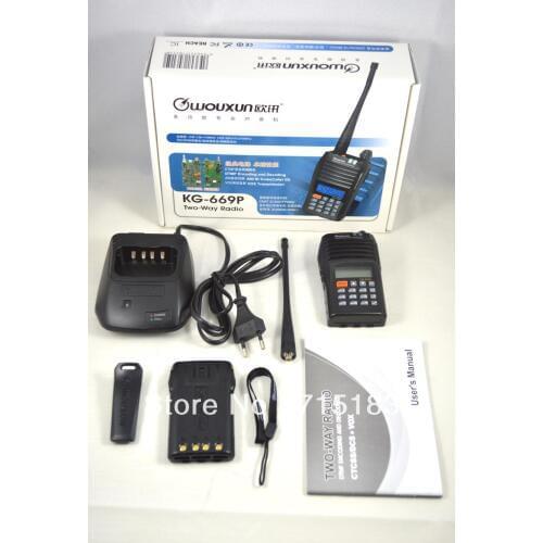 WOUXUN walkie talkie UHF 400-470MHz 128 CH 4W WOUXUN KG-669P Portable FM two way radio