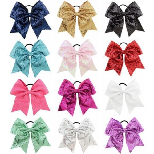 Girl Sequined Hairband Swallowtail Ribbon Bow Hair Lead Rope Childrens Headdress