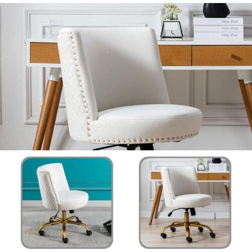 Practical Adjustable Height Swivel Accent Chair Anti-oxidation Swivel Accent Chair Highly Stability for Bedroom