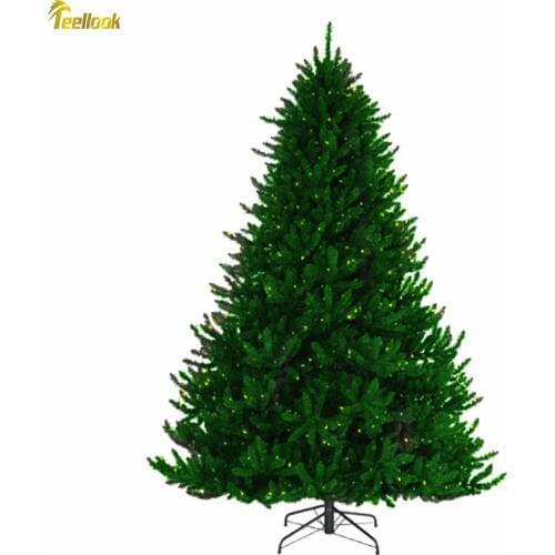 Teellook 1.2m/3.0m luminous encryption Christmas tree PVC material Christmas hotel shopping mall home decoration
