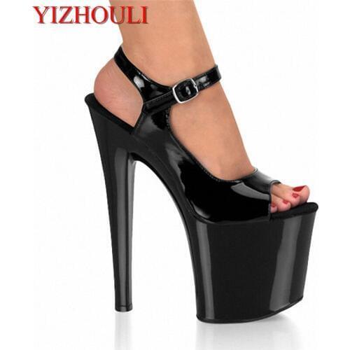 20cm high-heeled shoes platform open toe sandals overlock sexy shoes cos player shoes 8 inch Platforms Dance Shoes