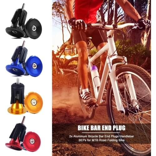 2Pcs Aluminum Alloy Bicycle Handlebar End Plugs Caps Road Mountain Bike MTB Grip Handle Bar End Cap Cycling Handlebar Accessory
