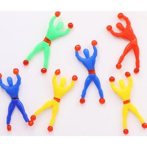 10PCS Random Color Funny Birthday Vent Novel Party Gift Supplies Sticky Wall Climbing Kid Climber Men Fillers Educational Toy