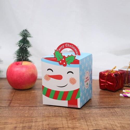 1000pcs/lot Christmas Eve Gift Box Santa Claus Fairy Design Papercard Present Party Favor Activity Box New Year Apple Boxes