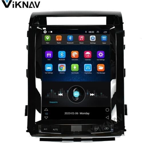 12.1 inch vertical screen car GPS radio DVD player FOR TOYOTA Land Cruiser 2008-2015 Tesla style car GPS navigation