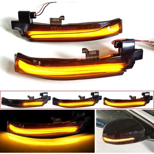 2PCS Dynamic Blinker Side Mirror Sequential Indicator LED Turn Signal Light For Volvo V40 V60 S60 Cross Country S80 V70 III