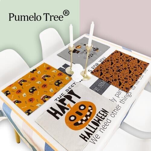 2019 Kitchen Table Cup Coaster 2 Piece Magic Girl Kitchen Placemat Doily Halloween Style Hot Pad Individual Table Place Dish Mat