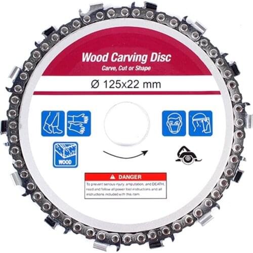 5 Inch Grinder Disc 13 Tooth Fine Chain Saw Plate Wood Carving Slotted Saw Cutting Blade For Use 5" Angle Grinder Accessories