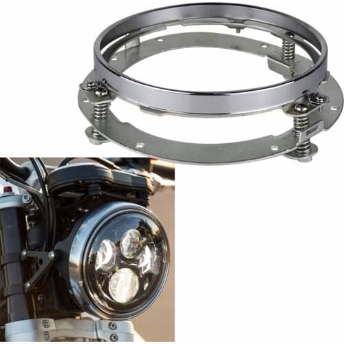 7 INCH Round Headlight Ring Mounting Bracket for Harley FLD/Touring/Softail Models Projector Headlights Mount