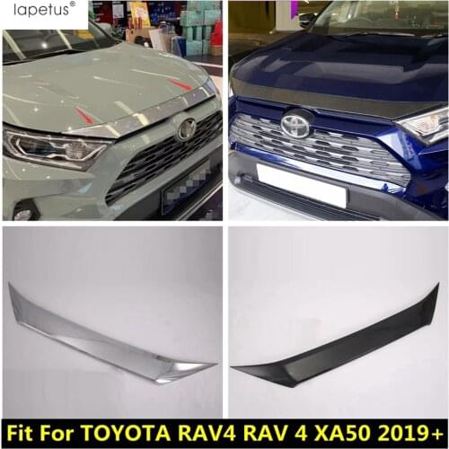 Lapetus Accessories Fit For TOYOTA RAV4 RAV 4 2019 2020 2021 ABS Front Engine Grid Grill Grille Around Hoods Bezel Cover Trim