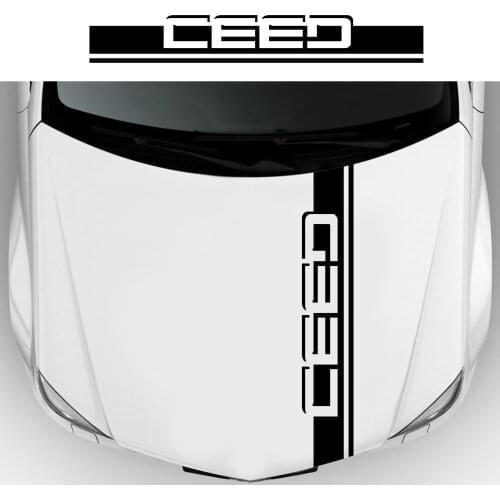 Automobile Hood Cover Car Stickers For Kia Ceed Auto Vinyl Film Long Strip Decals Racing Sports Styling Decoration Accessories