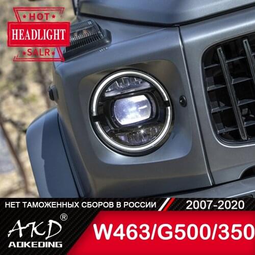For Car Benz W463 G500 Head Lamp 2007-2020 Car Accessory Day Running Light DRL H7 LED Bi Xenon Bulb G350 G55 G63 Headlights
