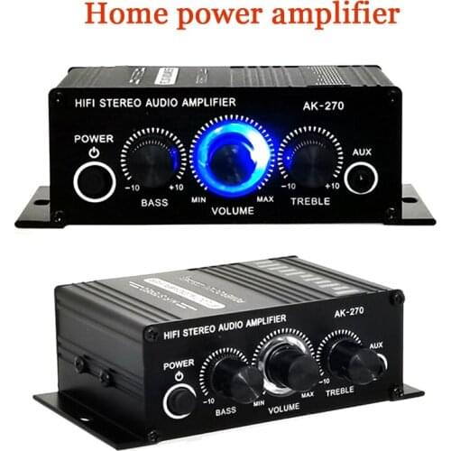 HiFi Digital Stereo With Mic Audio Home Power Amplifier 20W*2 Mini Audio Class Amp Treble Speakers For Car sound amplifier