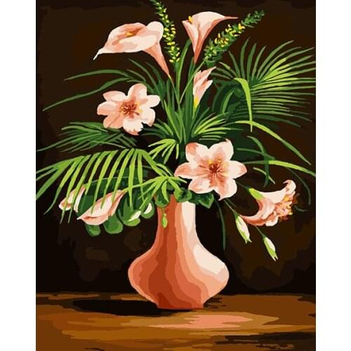 Cioioil-C527 floral Painting By Numbers Canvas Painitng Home Wall Art Picture Coloring By Numbers