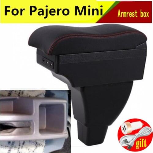 For Pajero Mini armrest box central Store content Storage box with cup holder ashtray products