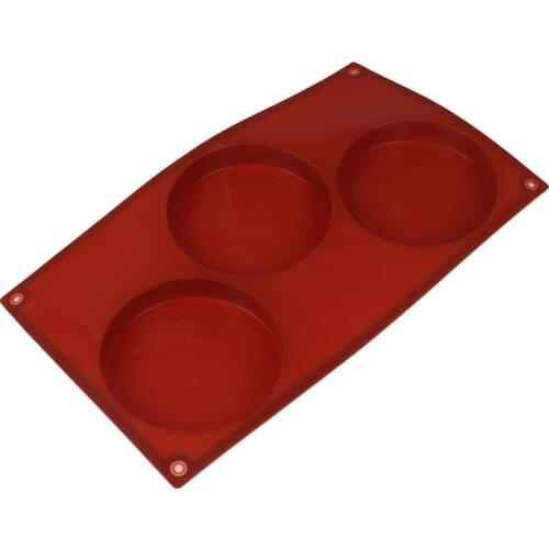Shapes 3 Cavity Large Round Disc Candy Silicone Mold Silicone Classic Collection Mould Shallow Cylinder Cake Mold