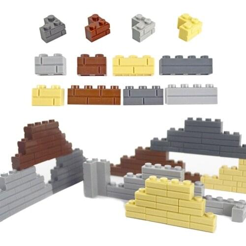 Wall Bricks Thick 1x2 1x3 Dots DIY Building Block MOC City Accessories Door Window Educational Compatible All Brands brick toys
