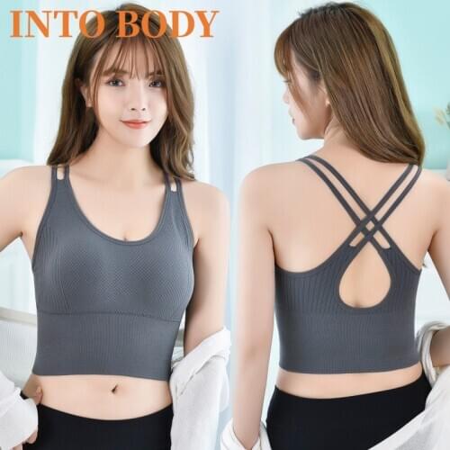 Sexy Lady Tank Crop Top Seamless Underwear Female Crop Tops Lingerie Sport Sleeveless Cropped Tube Top Padded Camisole Femme