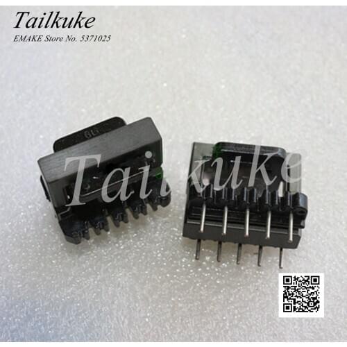 EE22 Magnetic Core Vertical Skeleton 5+5 Set Transformer Ferrite Core PC40 Material High Frequency Transformer