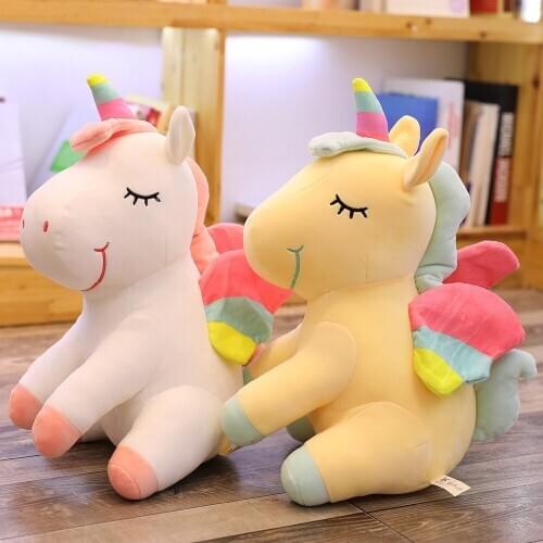 Fashion new cute plush toy soft unicorn Pegasus doll pillow plush stuffing handmade handmade custom toy doll children gift decor