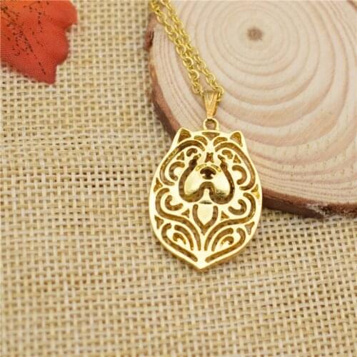LPHZQH Fashion Cartoon Dog Boho Chi Necklace Chow Chow Dog Choker Pendant Necklace For Women Collars Jewelry Christmas Gift Punk