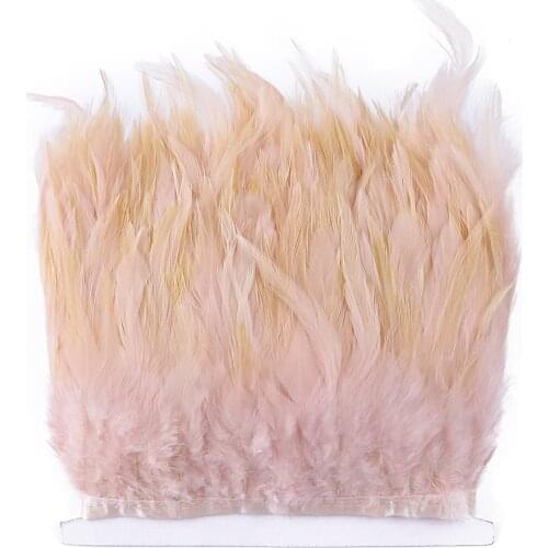 Natural Chicken Feathers Trim 10-15CM Wedding Decoration Carnival Needlework Accessories Rooster Plumes Clothing Ribbon Crafts