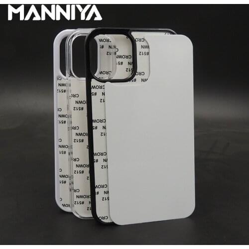 MANNIYA for New iphone 12 mini/12/12 pro/12 pro max Sublimation Blank Plastic Case with Aluminum Inserts and glue 10pcs/lot