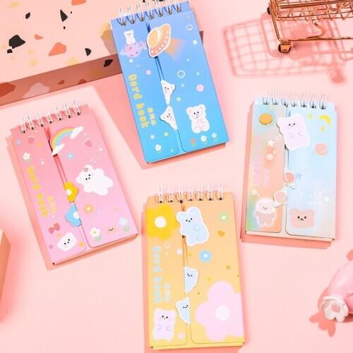 Portable English Word Book Stationery Notepad With The Rings Korea Coil Handwritten Diary Planner Cartoon Office School 2021
