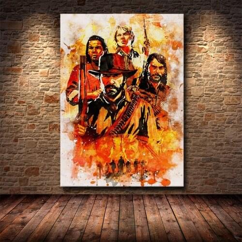 Red Dead Redemption II Posters and Print Wall Art Canvas Painting Famous Painting Art for Living Room Cuadros Decor