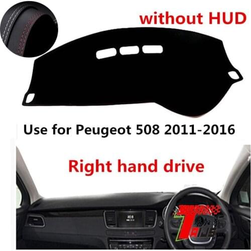 TAIJS Factory Simple Leather Car Dashboard Cover For Peugeot 508 2011 2012 2013 2014 2015 2016 Without HUD Right hand drive