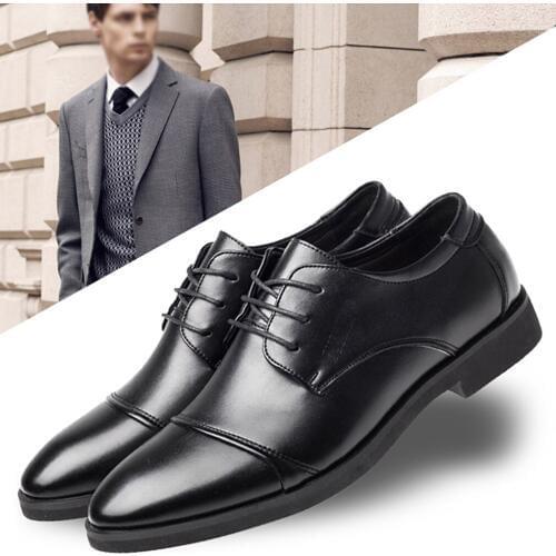 Luxury Business Oxford Leather Shoes Men Breathable Rubber Formal Dress Shoes Male Office Wedding Flats Footwear Mocassin Homme
