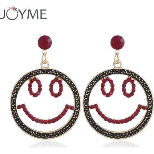New Design Boho Smiley Face Earrings Drop Earings Dangle Earrings for Women 2018 Punk Style Jewelry For Party