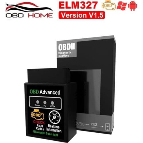 OBD2 HHOBD Advanced ELM327 V1.5 V2.1 Bluetooth OBD2 HH OBD V1.5 Check Fault Code Erase Trouble Code Scanner for Car Diagnostic