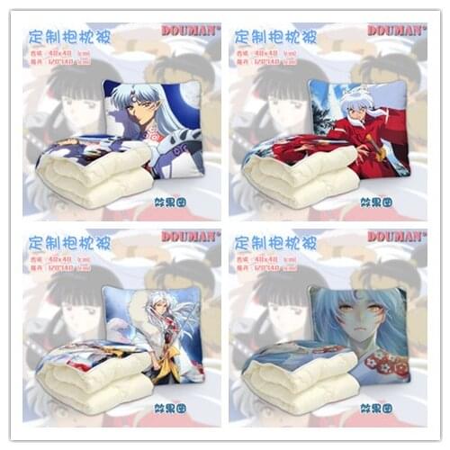 Inuyasha Style Anime Customized Foldable Quilt Summer Decoration Bed Home Throw Pillow Air Condition Blankets Unisex NEW
