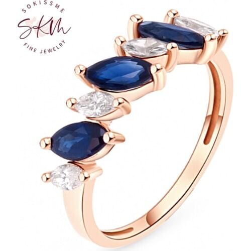 SKM Luxury designer 14k rose gold Vintage brand designer Vintage Engagement rings designer Promise Luxury Fine Jewelry