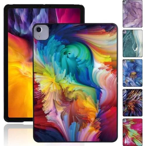 Tablet Hard Case For Apple IPad Air 4 2020 10.9 Inch High-quality Watercolor Series Pattern Durable Protective Shell+Free Stylus