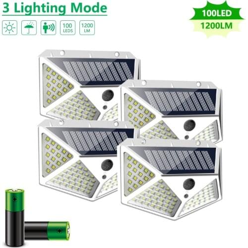 110 LED Solar Light Outdoor Solar Lamp PIR Motion Sensor Wall Light Waterproof Solar Powered Sunlight For Garden Decoration