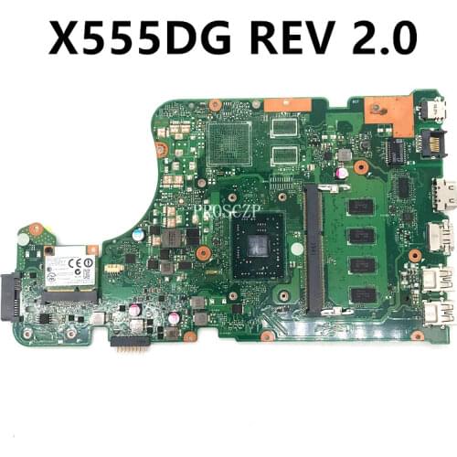 For X555DG REV.2.0 For ASUS X555YI X555YA X555D A555DG X555QG X555Y Laptop motherboard A6-7310 4GB REV2.0 100% working well